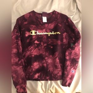 NWOT Champion Crewneck Tie-Dye XS Foil Logo